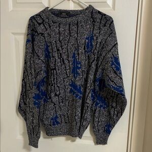 Men's Sweater in Gray and Blue Size S